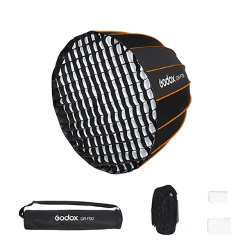 Godox QR-P120 120cm  Deep Parabolic Softbox+ Honeycomb Grid for Bowens Mount Studio Flash
