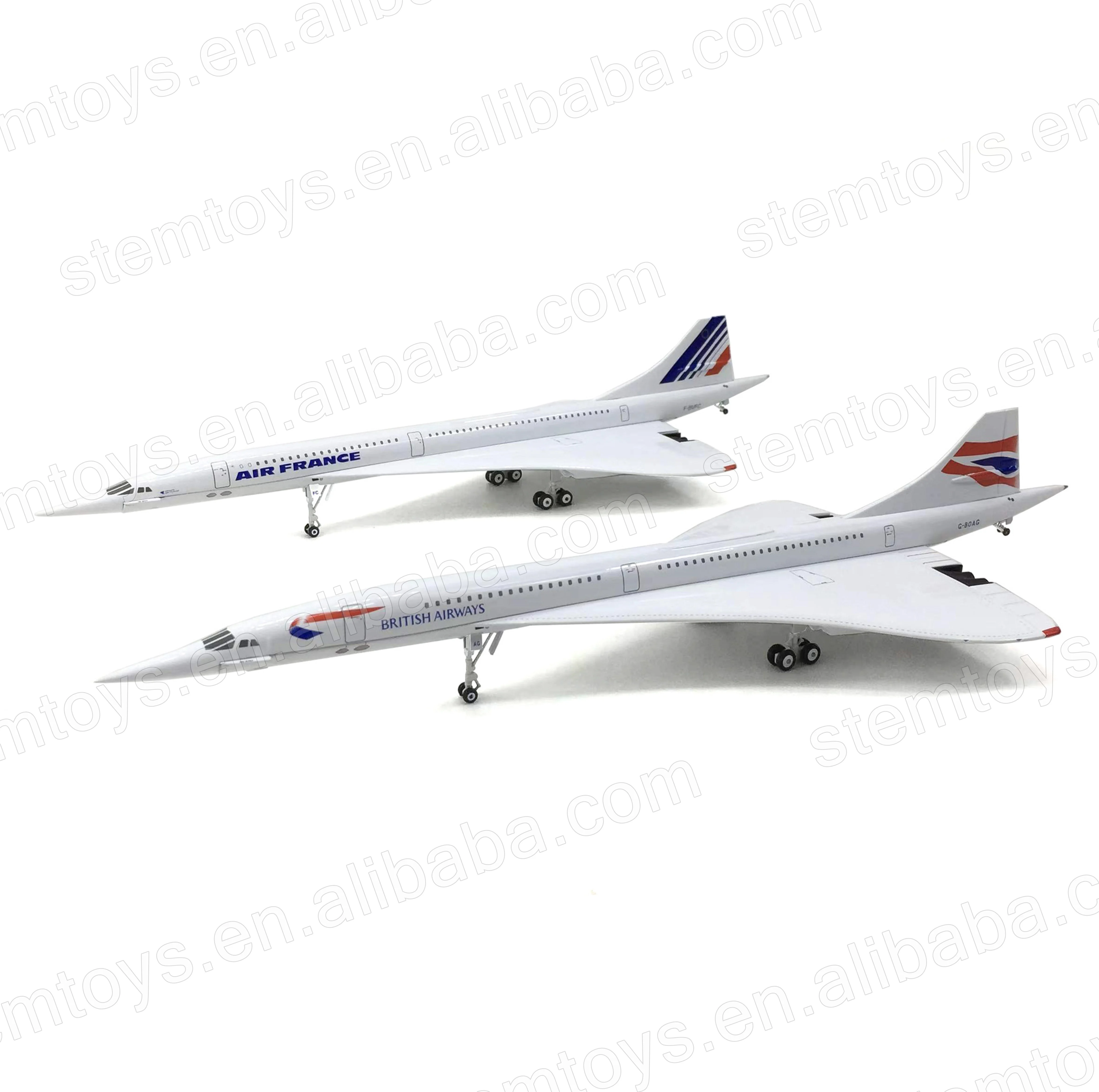 1/200 Scale British Airways Air France Concorde Plane Model