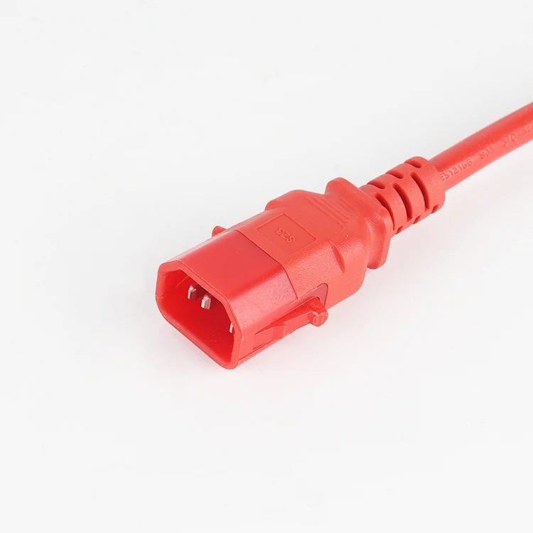 Custom Length Color C14 to C13 With Lock PDU Style Computer Power Extension Cable supplier