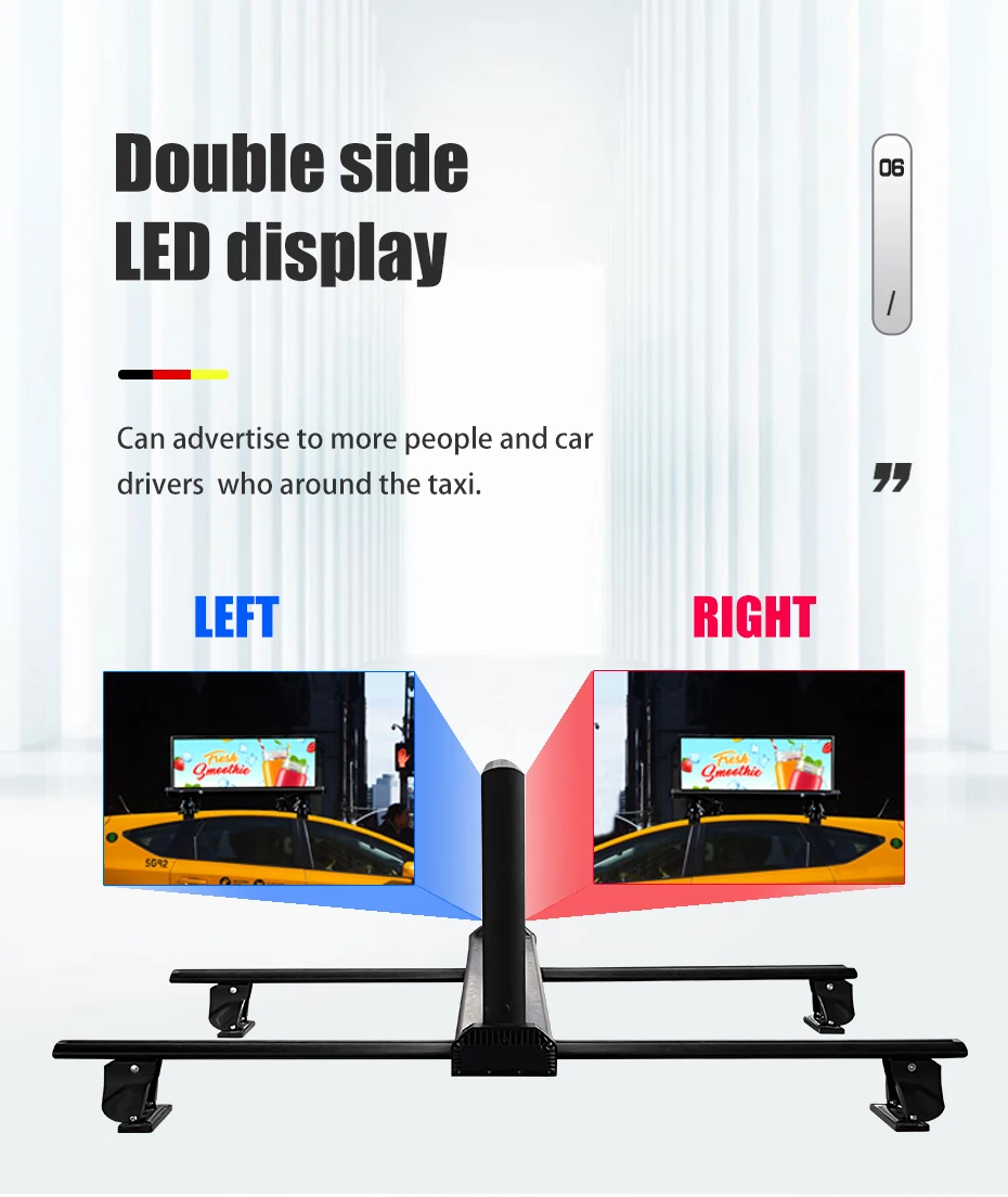 4g advertising taxi lcd screen,taxi car top moving led display,digital taxi rooftop advertising board