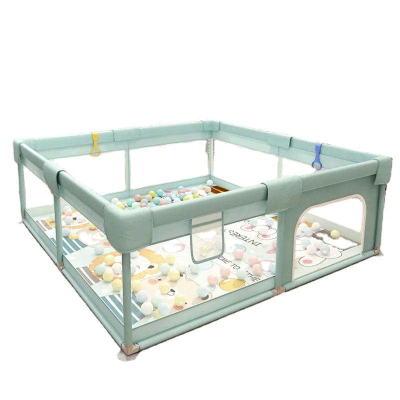 Foldable 47X47in Baby Playpen with Mat Indoor and Outdoor Play Yard Fence for Babies and Toddlers