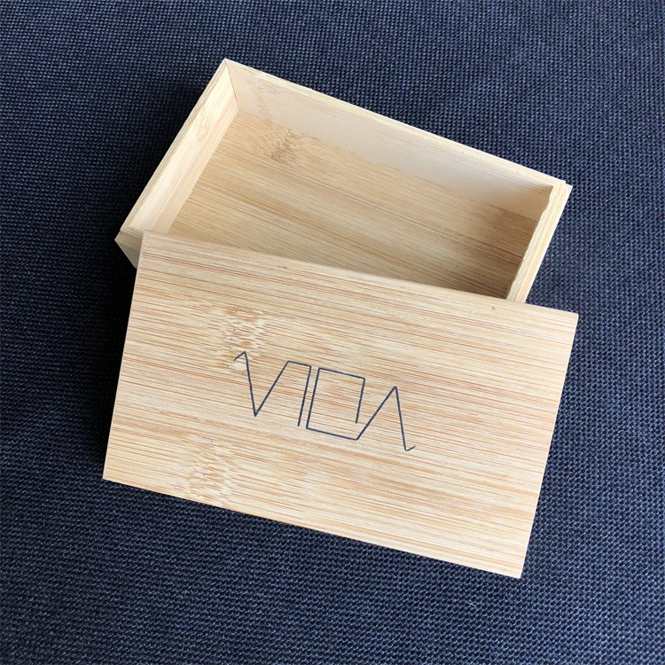 Custom Storage Gift Square Packaging Bamboo Wooden Box