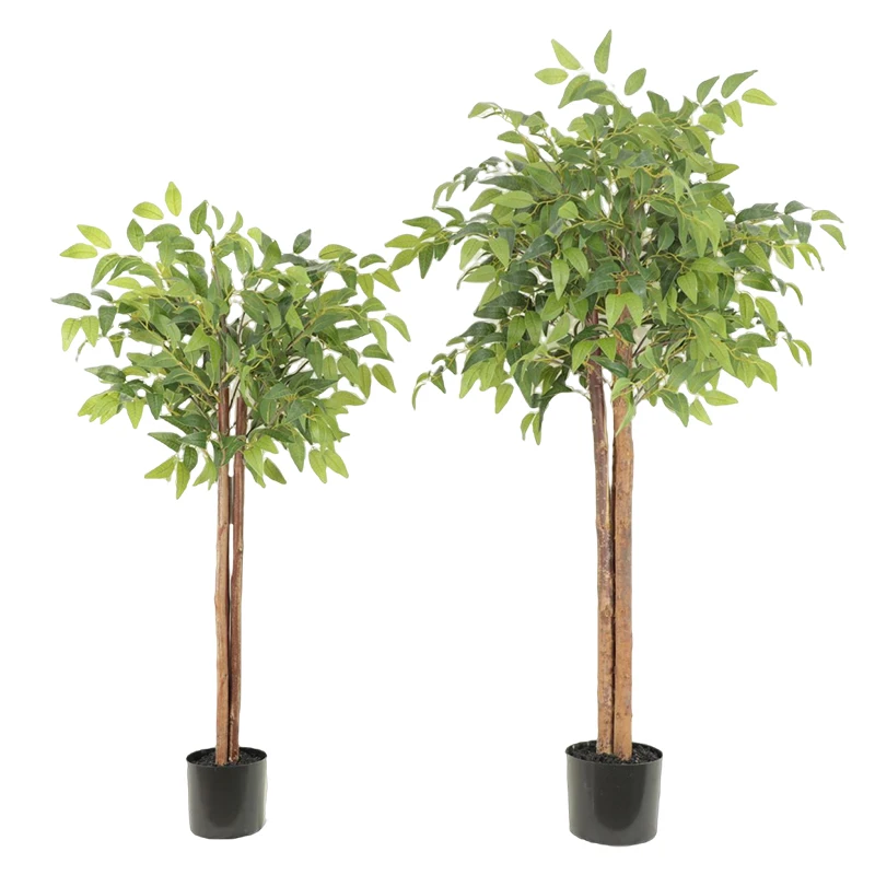 Artificial Tree Patted Plant Big Leaves Tree Outdoor Decoration