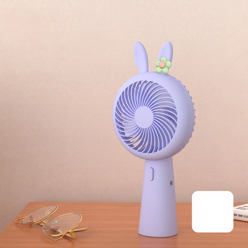 Ventilatore Per Passeggino Con Orecchie Da Coniglio - Ricaricabile USB, 3 Velocit&agrave;, Luce LED, Treppiede Flessibile