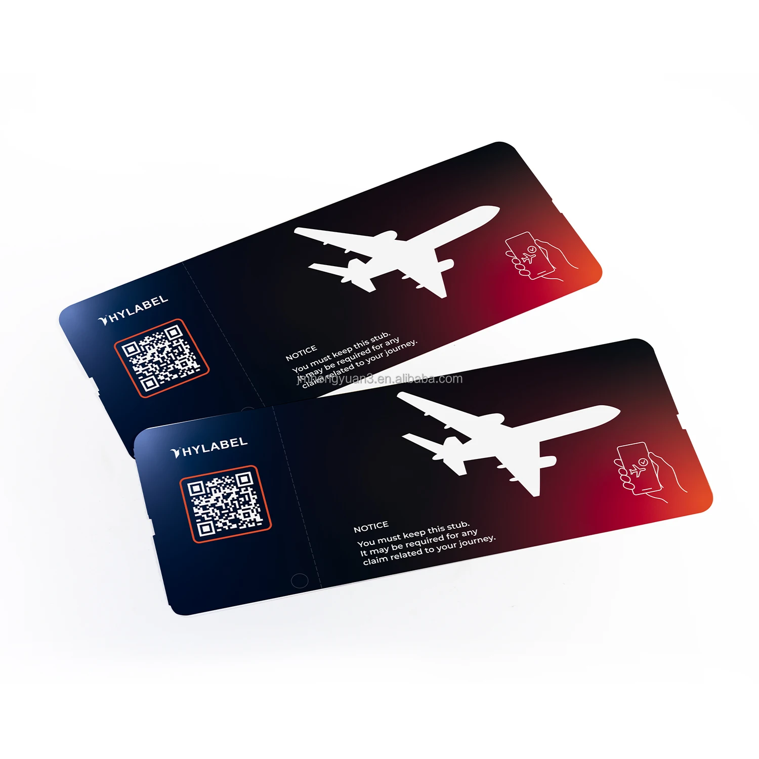 Printing Factory Custom Thermal Cardboard  for Airline Boarding Pass Thermal Paper