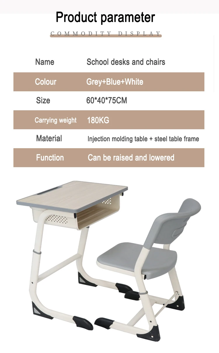 New Cheap College Student Desks And Chairs Set University Classroom