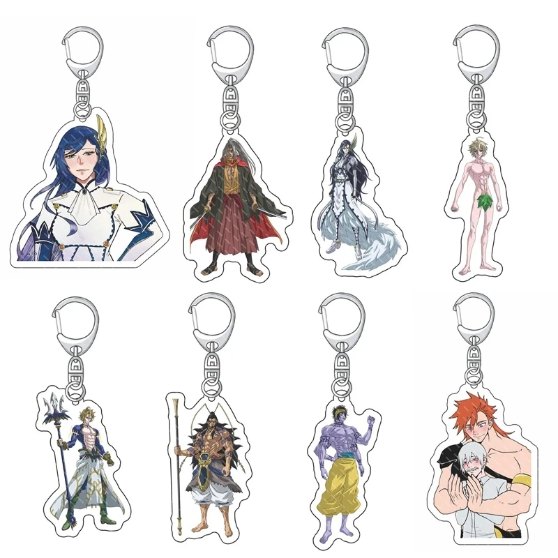 Cute Record of Ragnarok Anime Keychain Cartoon Acrylic Figure Sasaki Kojirou Jack the Ripper Key Chain Key Ring Holder