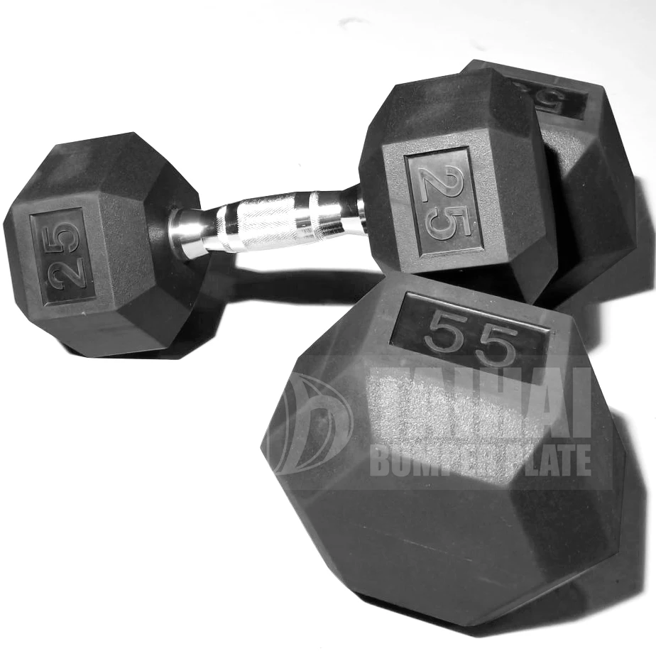 25 LB Pound Rubber Coated online Hex Dumbbells Weights 50lbs Total New FREE SHIPPING