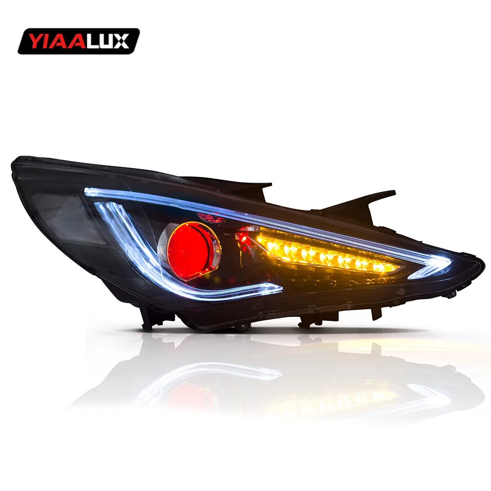 High Quality LED Headlight Assembly For Hyundai Sonata 2011-2015 Daytime Running Light Led Lens Lamp Car Accessories