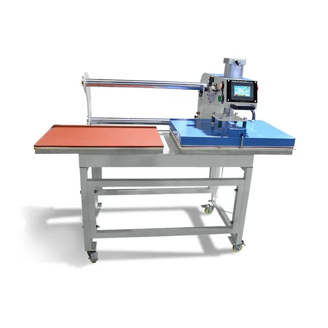 pneumatic double station hot stamping sublimation textile clothing heat press machines automatic slide 40x60cm