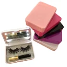 Lashes And Boxes 2022 Best Selling New Led Lashes Case Replace Battery Lashes Box With 25mm Fluffy Real Mink Private Label New Lashes Box
