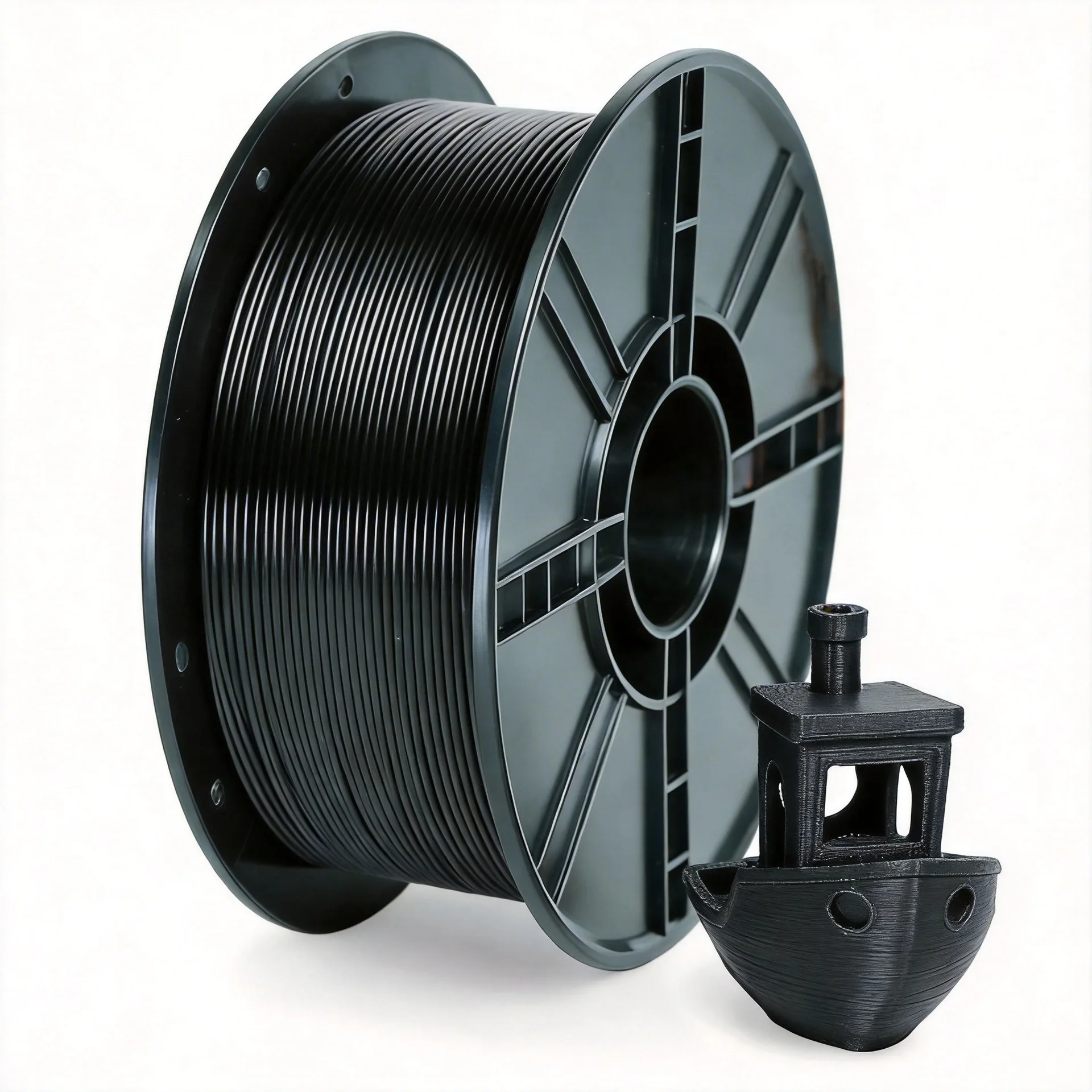 Newmars3dp Matte Carbon Fiber PETG Filament 175mm Durable High Precision Smooth Feeding FDM Printer 1kg/roll White/Black