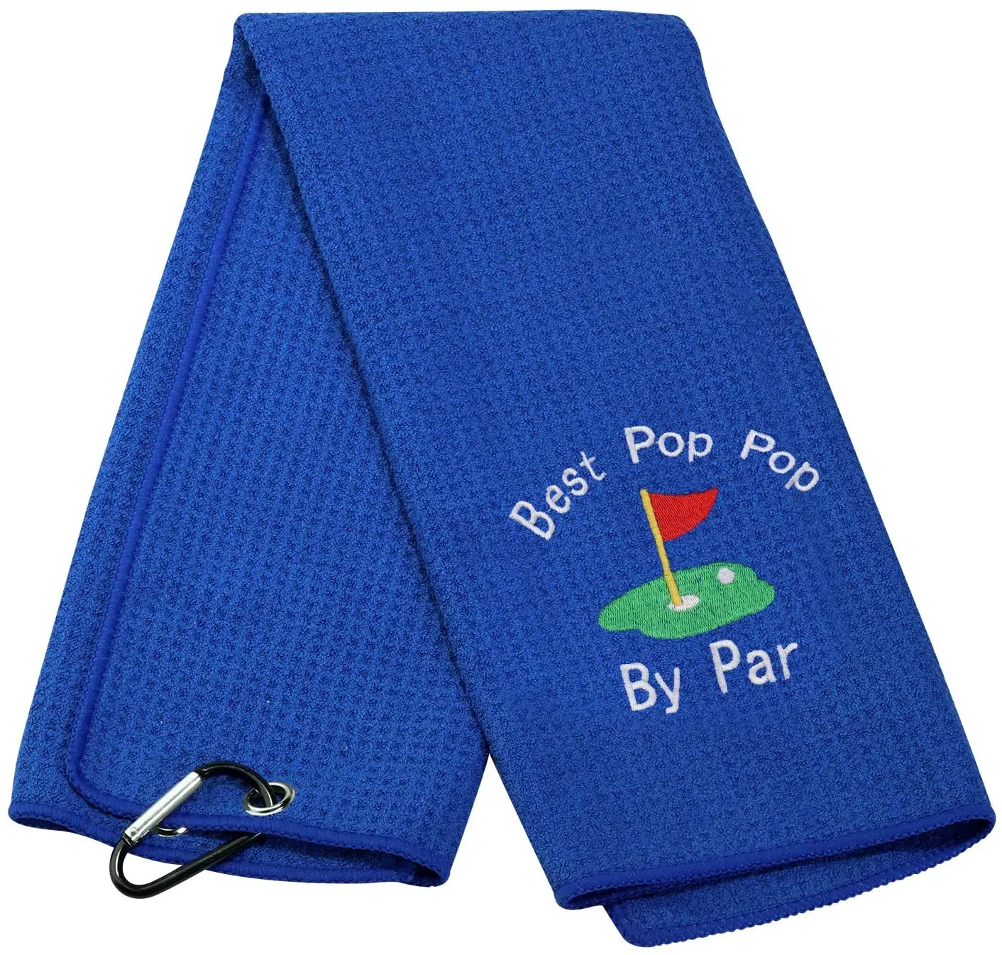  Wholesale Customized Microfiber Waffle With Fitting Climbing Hook Custom Embroidered logo Golf Towel
