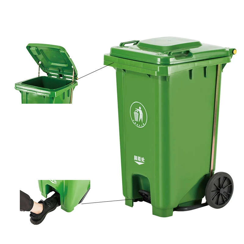 Source Stocked fiberglass big capacity 50L plastic waste can trash bin with  foot pedal on m.