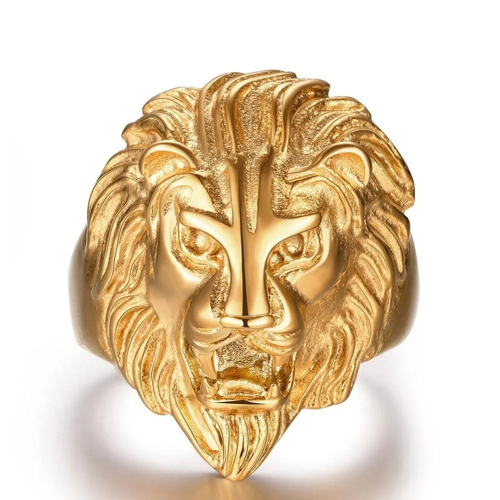 Buy Yellow Chimes Rings for Men and Boys Fashion Silver Rings for Men Lion  Head Mens Ring 316 Stainless Steel Rings for Men | Birthday Gift for Men &  Boys Anniversary Gift
