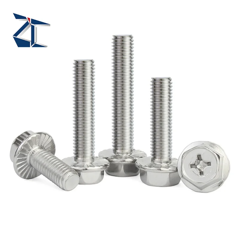 product customer favorite hex cross recessed screws serrated flange bolts metric m8 bolts cross recessed hexagon flange bolts-61