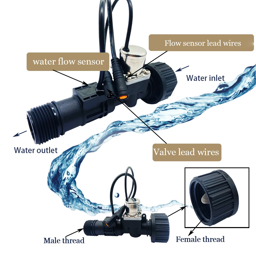 Pulse Latching Solenoid Valve DC3v 12 Volt 24v Dc Plastic Wifi Smart Water Solenoid Valve for Water Controller