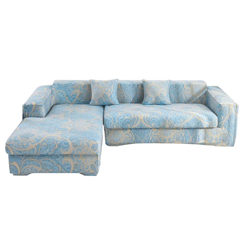 #Color 13 Funda elástica Floral para sofá,cubierta elástica para sofá en forma de L,necesita comprar 2 uds. 