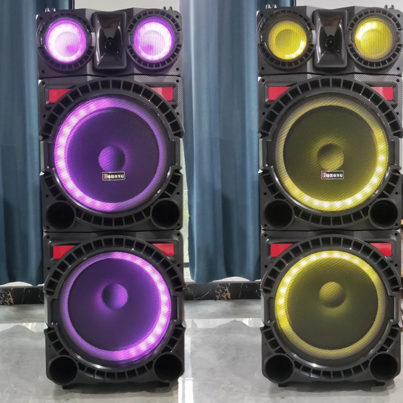 MT-1598 последние DJ динамик двойной 15 дюймов динамик большой 120W наушники-вкладыши TWS с НЧ-динамик с двойной беспроводной микрофон