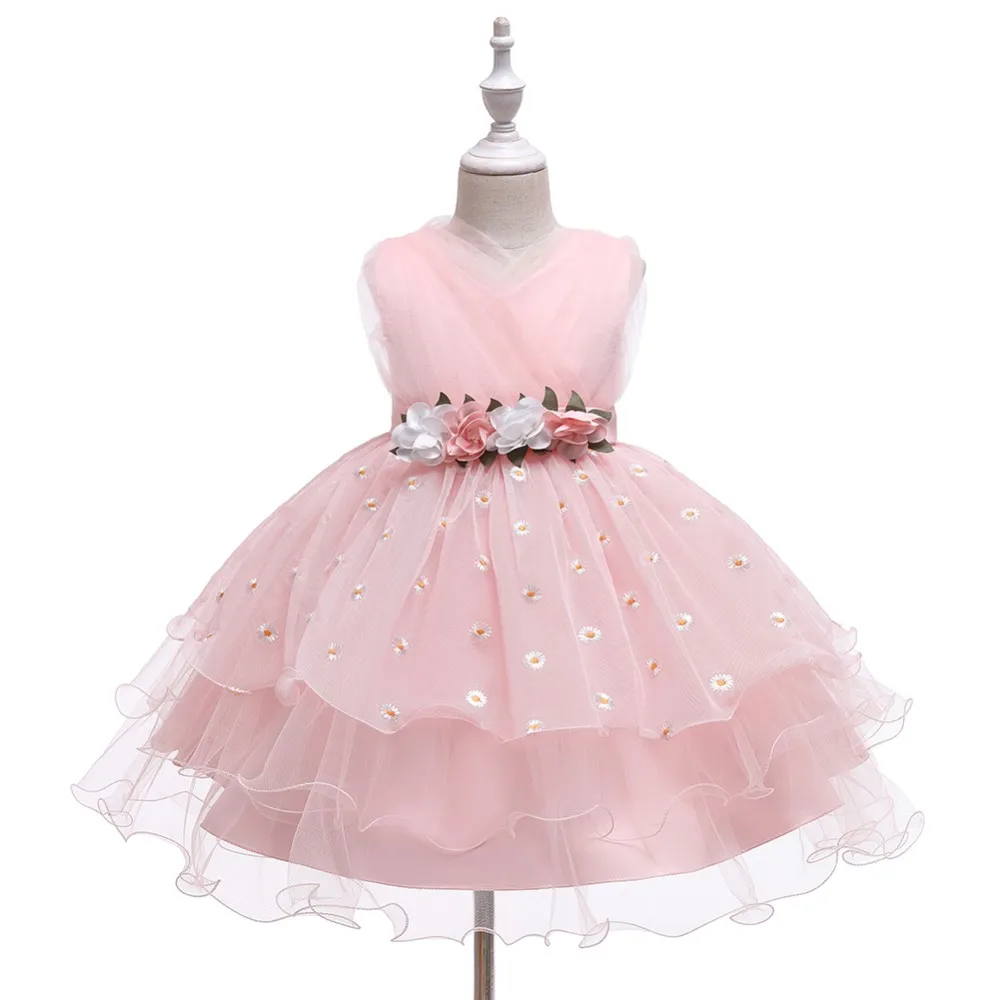  Корейская девушка свадебное платье многоэтажное принцесса вечернее платье фиолетовое платье свадьба 8 - летняя девочка день рож