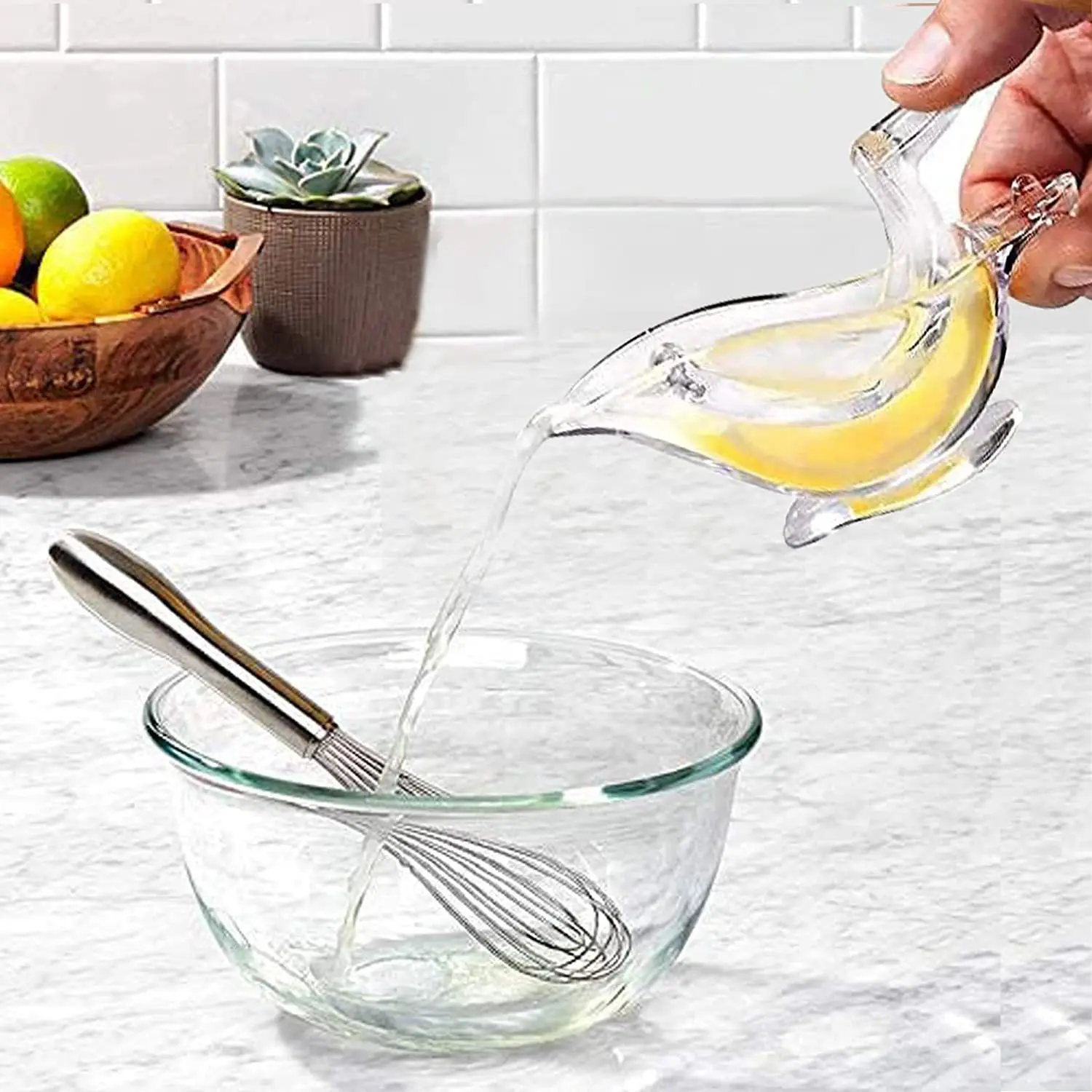 Transparent Acrylic Manual Lemon Juicer Bird Shape Lemon Lime Squeezer
