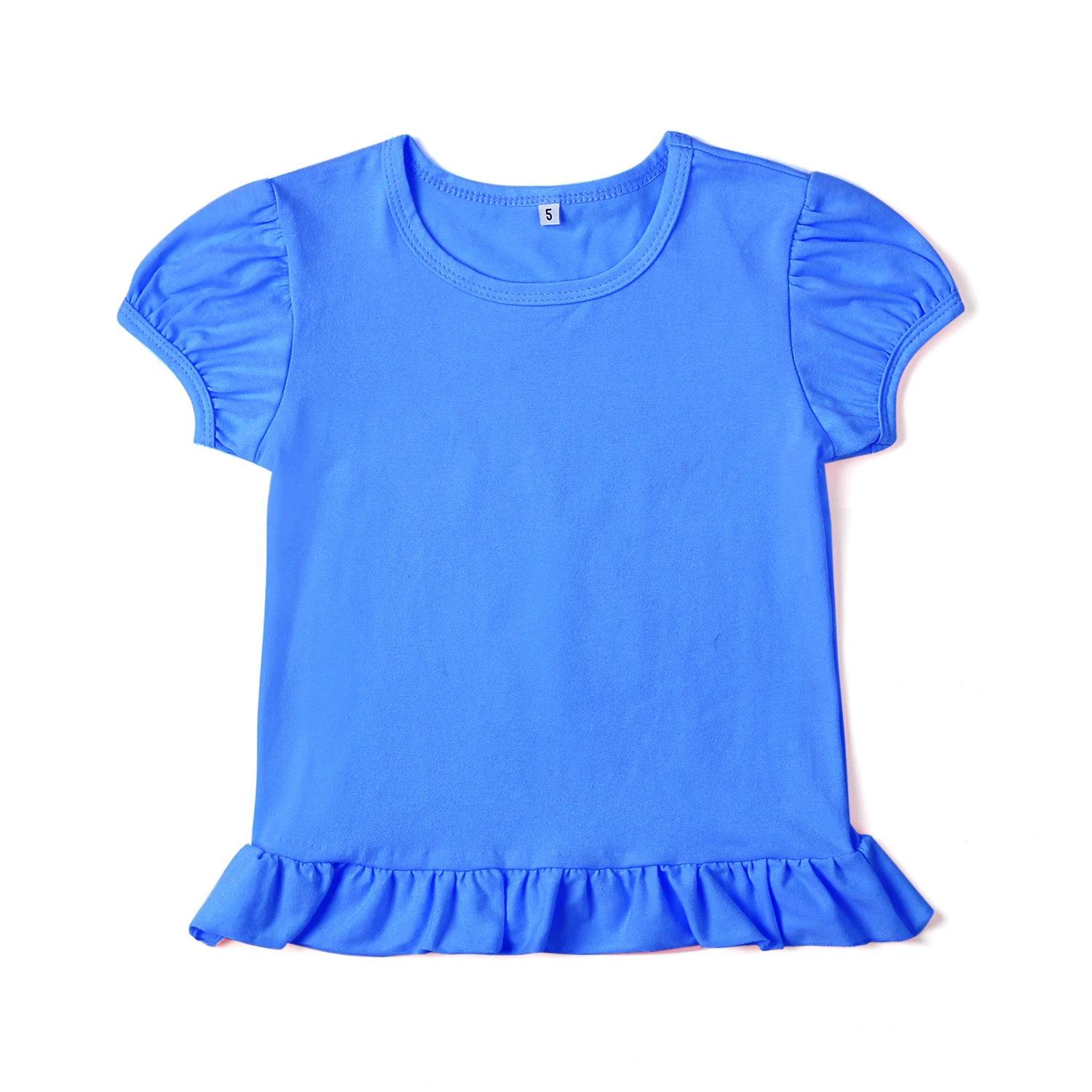 Girl's Sublimation Ruffle Short Sleeve Shirt 8