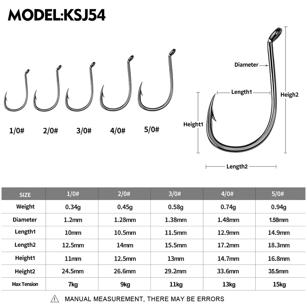 Wholesale 20pcs/bag 1/0#-5/0# High Carbon Steel Single Hook Barbed ...