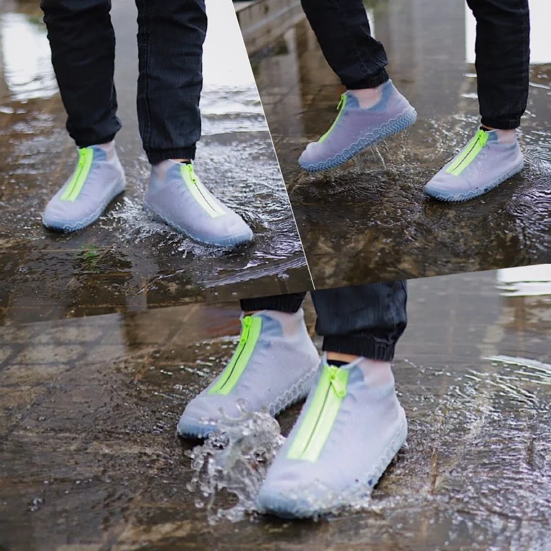 Waterproof Silicone Shoe Covers, Reusable Foldable Not-slip Rain