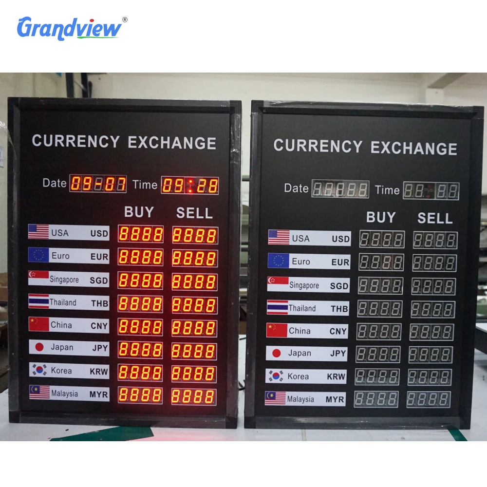 Digital Display Board Led Currency Exchange Rate Board for Bank Business