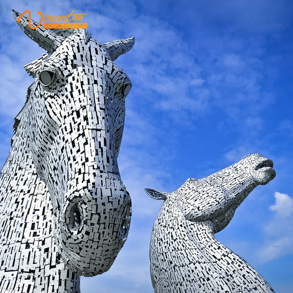 ヴィンチェンタポップ新しいステンレス鋼の馬の彫刻アンディスコット