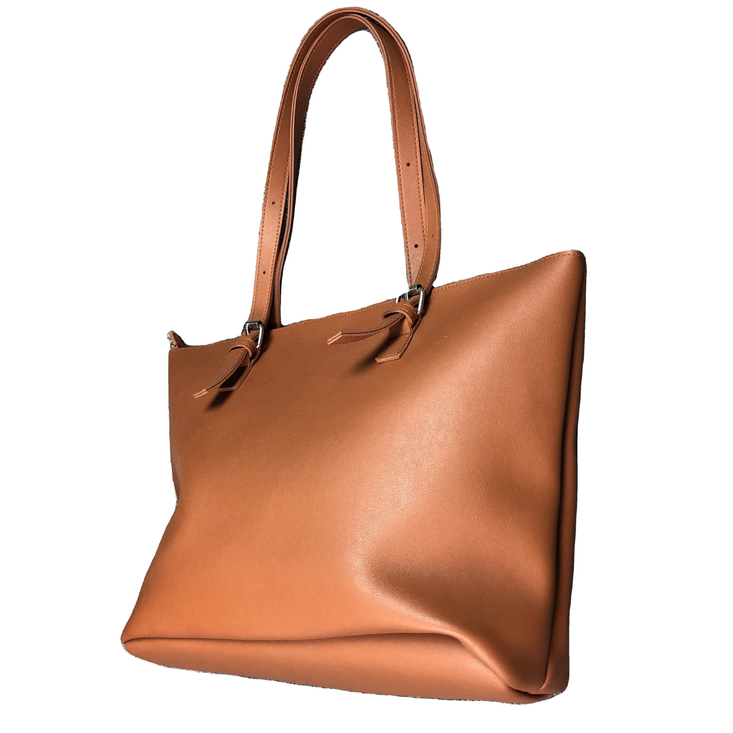 高品质pu优雅设计师皮革手提袋定制品牌皮革女包手提包