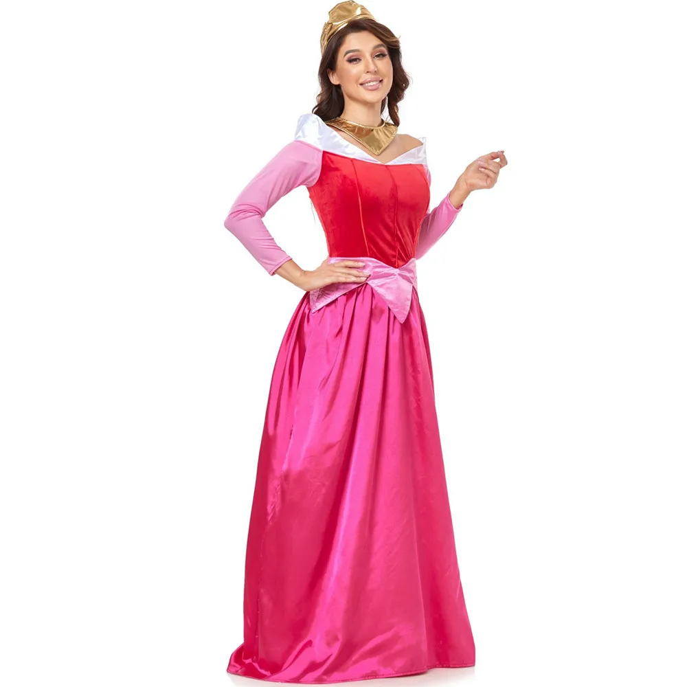 Pink Princess Peach Dress Adult Cosplay Costume for Women Halloween Party  Fancy Dress Carnival Outfits