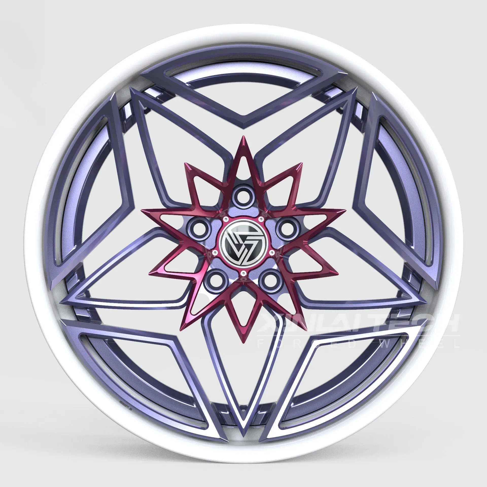 XL 2-Piece Deep Dish Concave Chrome Heart Wheel Alloy Forged Wheels 5x114.3 5x120 5x112 Custom Forging Racing Car Wheel - Image 4