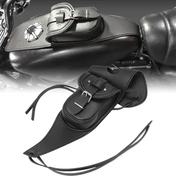 Sacoche Réservoir Pour Moto Sacoche Reservoir BIKING Sac De Réservoir De Carburant De Moto, Sac De Réservoir De Moto Couvercle De Protection De Réservoir De Gaz En Cuir Artificiel Noir Compatible Avec