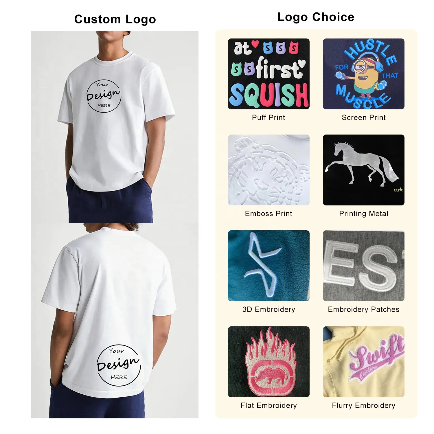 JL-0217C OEM White T Shirt Oversized Cut and Sew Drop Shoulder T-Shirt Cotton Pro Club T-Shirts Heavy Weights