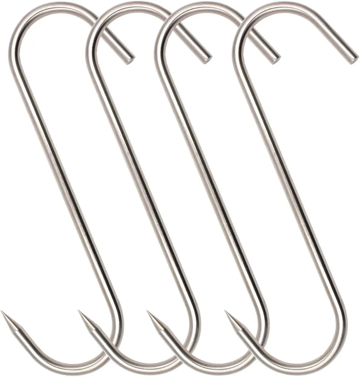 10inch10mm Heavy Duty Stainless Steel Butcher Hooks for Hanging Beef Meat Hook Suspension Hooks