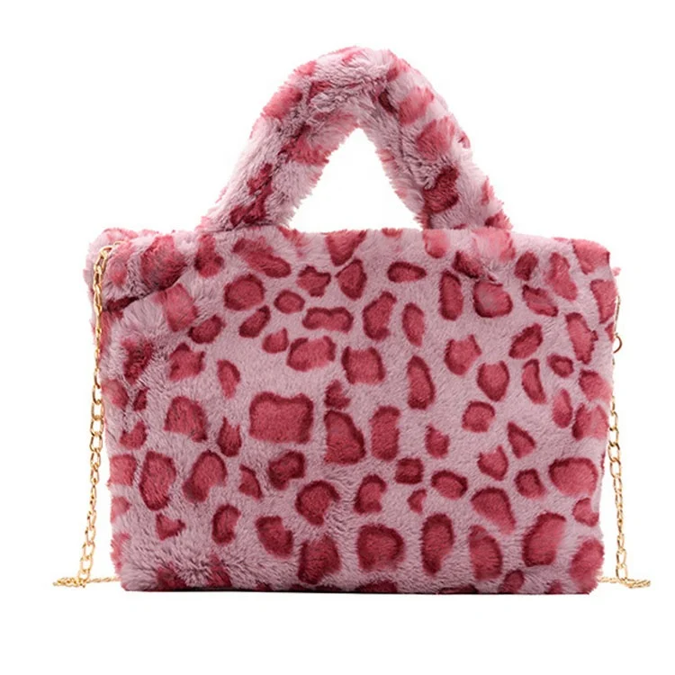 2023 New Feminine Crossbody Shoulder Bag Fashion Trend Luxe Leopard Furry  Handbags Chain Bag Plush Handbags Designer Fur Bags - AliExpress