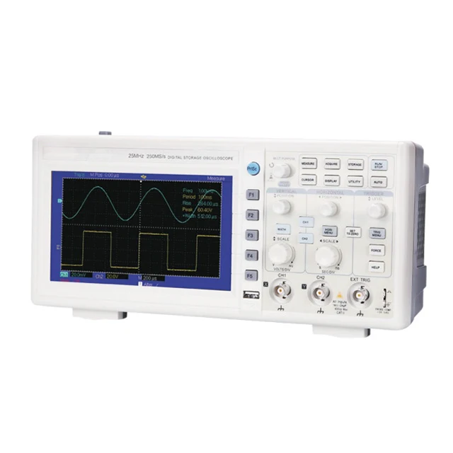 Professional Automatic Measurements 200MHz 1GSa/s 7' TFT LCD Record Length 24K DSO5202P 2 Channels Digital Storage Oscilloscope