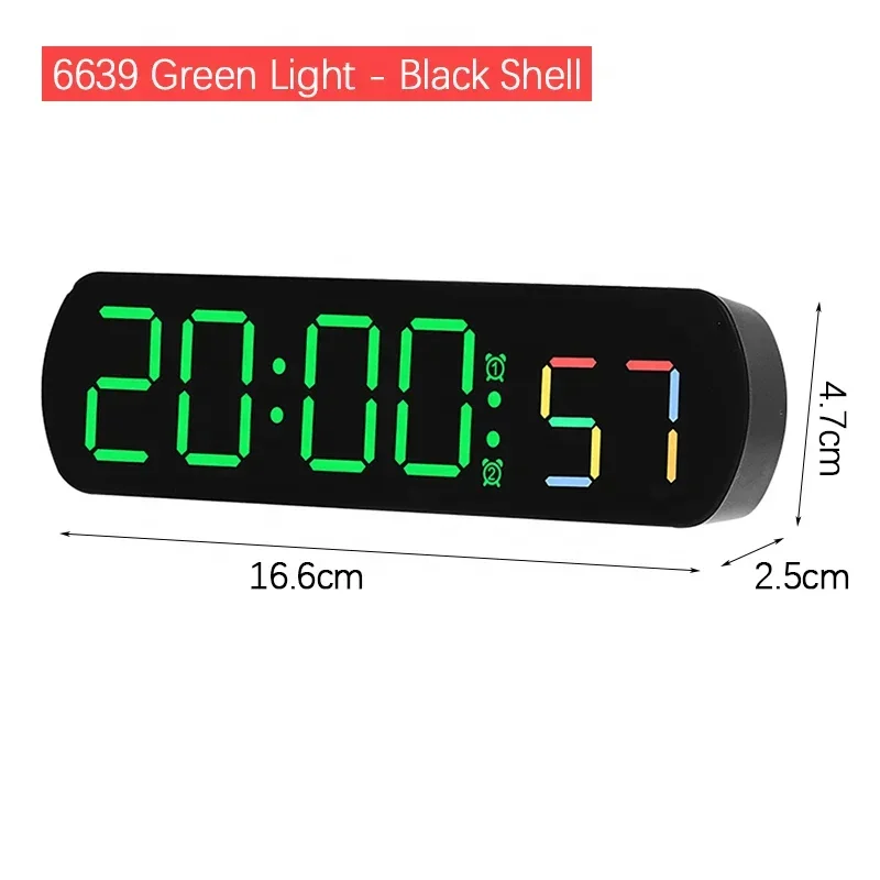 BSCI Factory New Custom Electric Timer Count up Count Down Digital Color Alarm Snooze Voice Control Table LED Clock