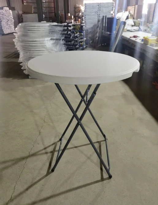 Bjflamingo Small Round Portable High Top Cocktail Table Modern Design