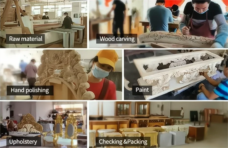 Classic King Size Bedroom Set European Style Hot Sell Royal Luxury