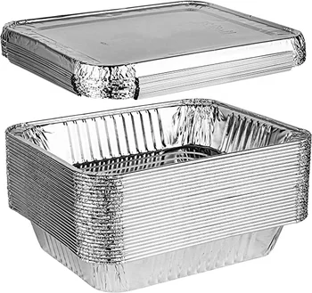 Laixin Aluminum Foil Packaging Takeaway Salad Box Lunch Box Portable Aluminum Foil Bowl Baking Aluminum Foil Dining Box With Lid