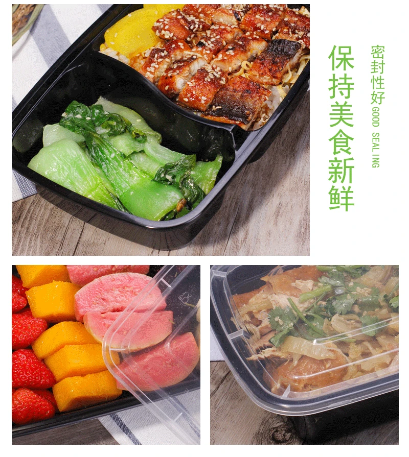 Food grade disposable container plastic fast food lunch boxes, take away food container 650ml 750ml 1000ml 1250ml