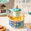 Floral teapot-foam packaging