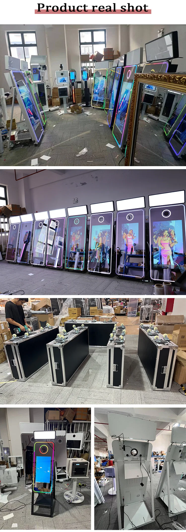 Wedding Mirror Photo Booth Camera 65 Inch Touch Screen Magic Selfie