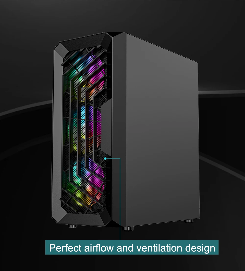 Powercase Wholesale Gaming Computer Cases Comput Case Pc Desktop Custom 