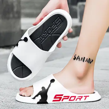 2025 New Summer House Cartoon Men Slippers Women Flip Flops Thick Slides Fashion Printed Couples Platform Shoes Outdoor Sandals