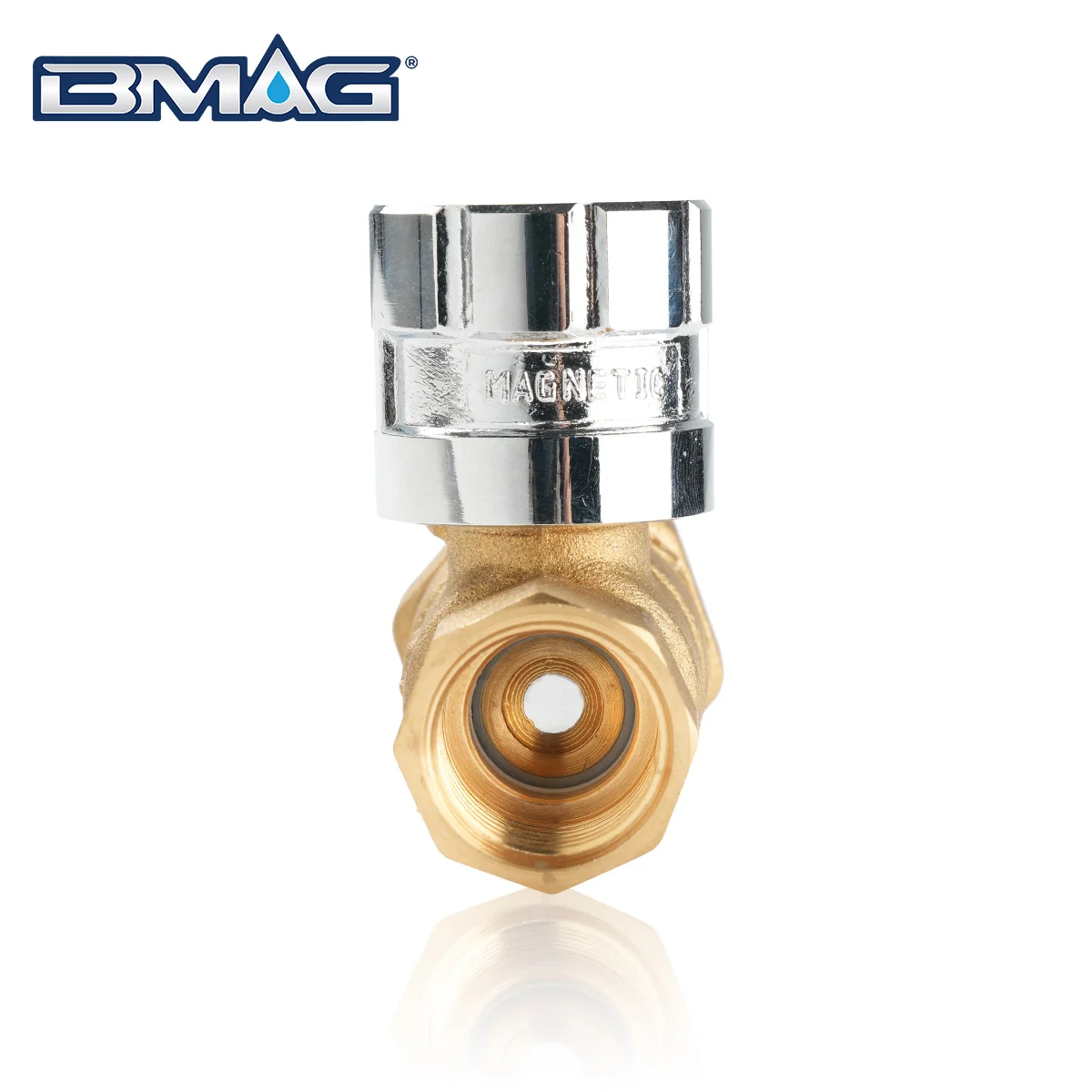 BMAG 1/2" to 2" BSPP BSPT NPT Female Thread CW617N Brass Magnetic Lockable Valve for Water Meter