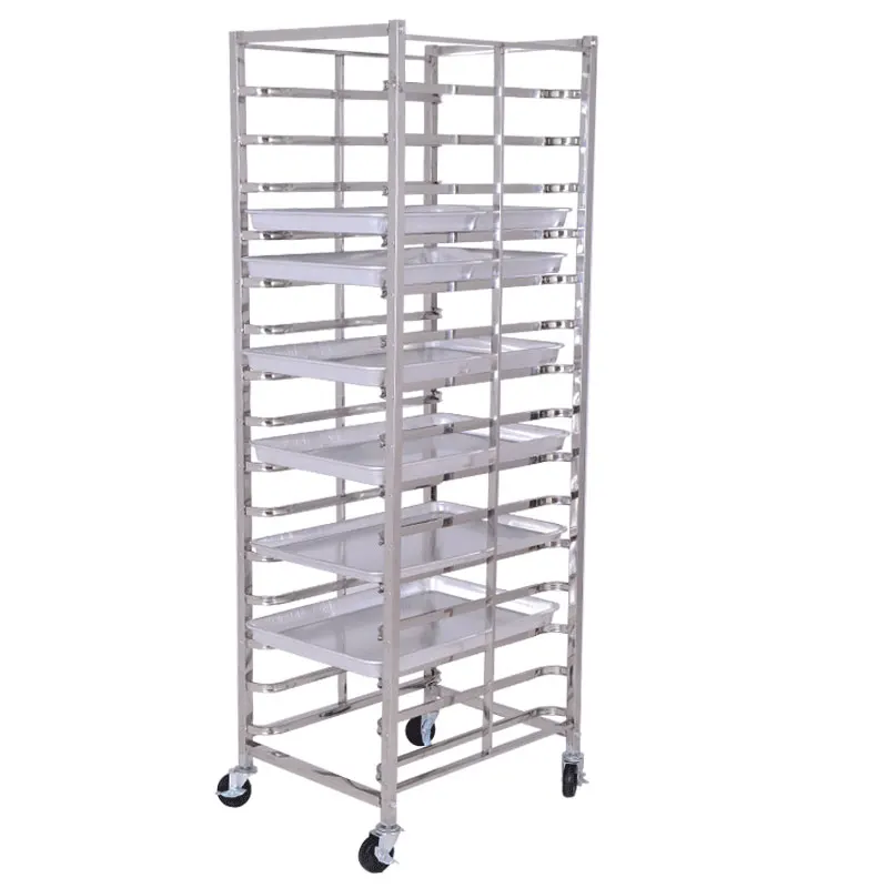 customized 201 304 Stainless Steel food baking tray rack trolley bakery cooling pan car Storage Rack for kitchen equipment