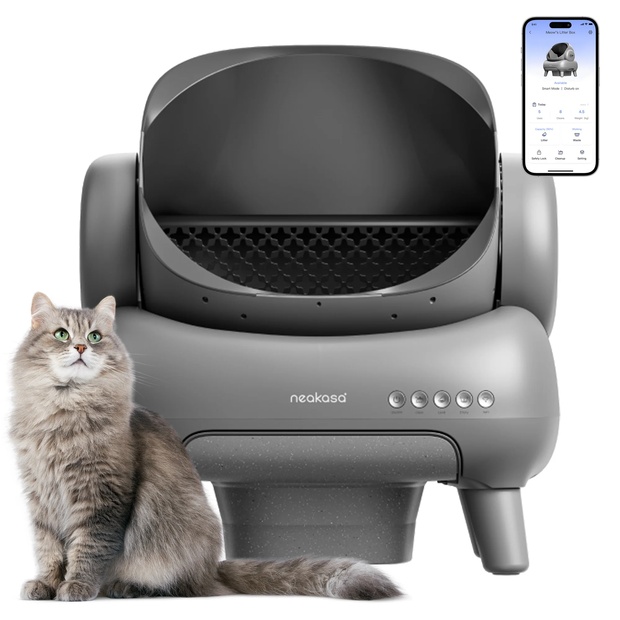 Neakasa M1スマート自動猫リターサンドボックス大型オープン